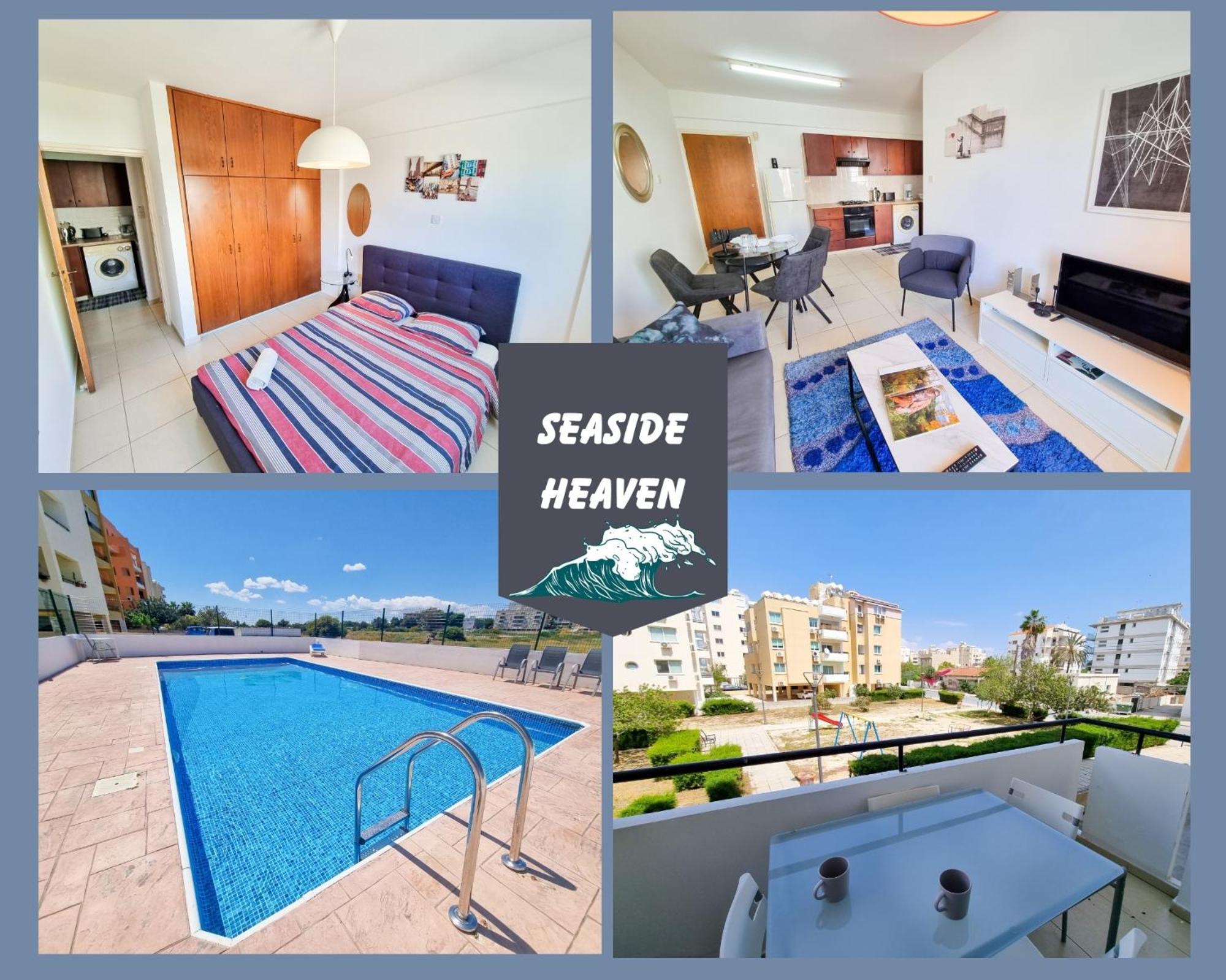 Seaside Heaven Apartment With Pool Larnaca Exteriör bild